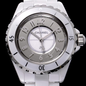 CHANEL 샤넬 제이12 H4861 - 33 mm 샤넬 정품 스위스 쿼츠 탑재 여성용 그레이 다이얼 브레이슬릿 cha0134 - CHANEL J12 Full Ceramic Grey Dial Bracelet Chanel Genuine Original Swiss ETA Quartz Movement