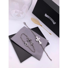CHROME HEARTS 크롬하츠 여성용 925실버 팔찌 17~21cm