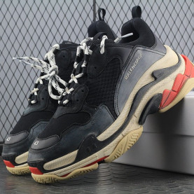 BALENCIAGA 발렌시아가 트리플S 블랙 검빨 어글리