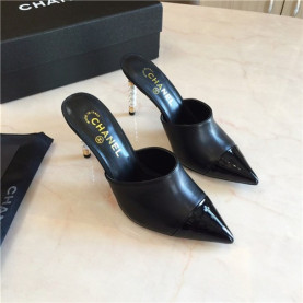 CHANEL 샤넬 힐 슬리퍼 (굽높이8CM) C1990-2 신상