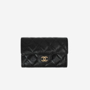 24위 CHANEL 샤넬 카드지갑 케비어 은장 A80799