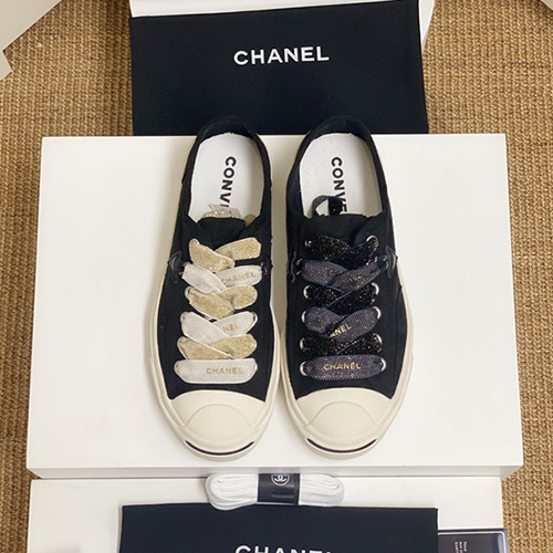 CHANEL 샤넬 & 컨버스 콜라보 스니커즈 C51001 2COLOR