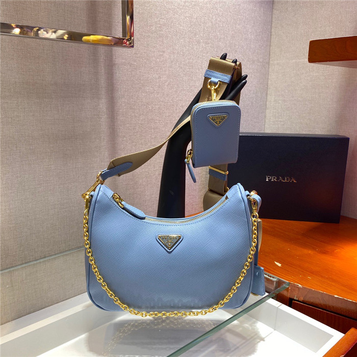 PRADA 프라다 사피아노 레드 호보백 1BH204 4COLOR