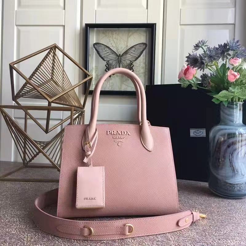 PRADA 프라다 사피아노 모노크롬 핑크 MONOCHROME 1BA156