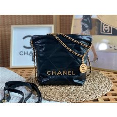 CHANEL 샤넬 22백 샤이니 카프스킨 골드메탈 핸드백 미니 AS3263 2COLOR