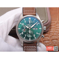 IWC 아이더블유씨 파일럿 더블크로노그래프 레이싱 그린다이얼