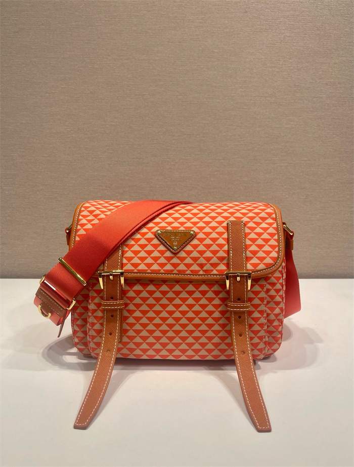 PRADA 프라다 삼각 로고 심볼 자수 리나일론 숄더백 1BD383 3COLOR