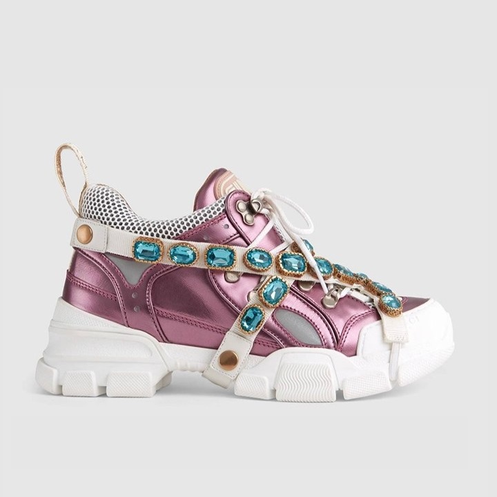 GUCCI 구찌 여성용 스니커즈 크리스탈 스니커즈 537133