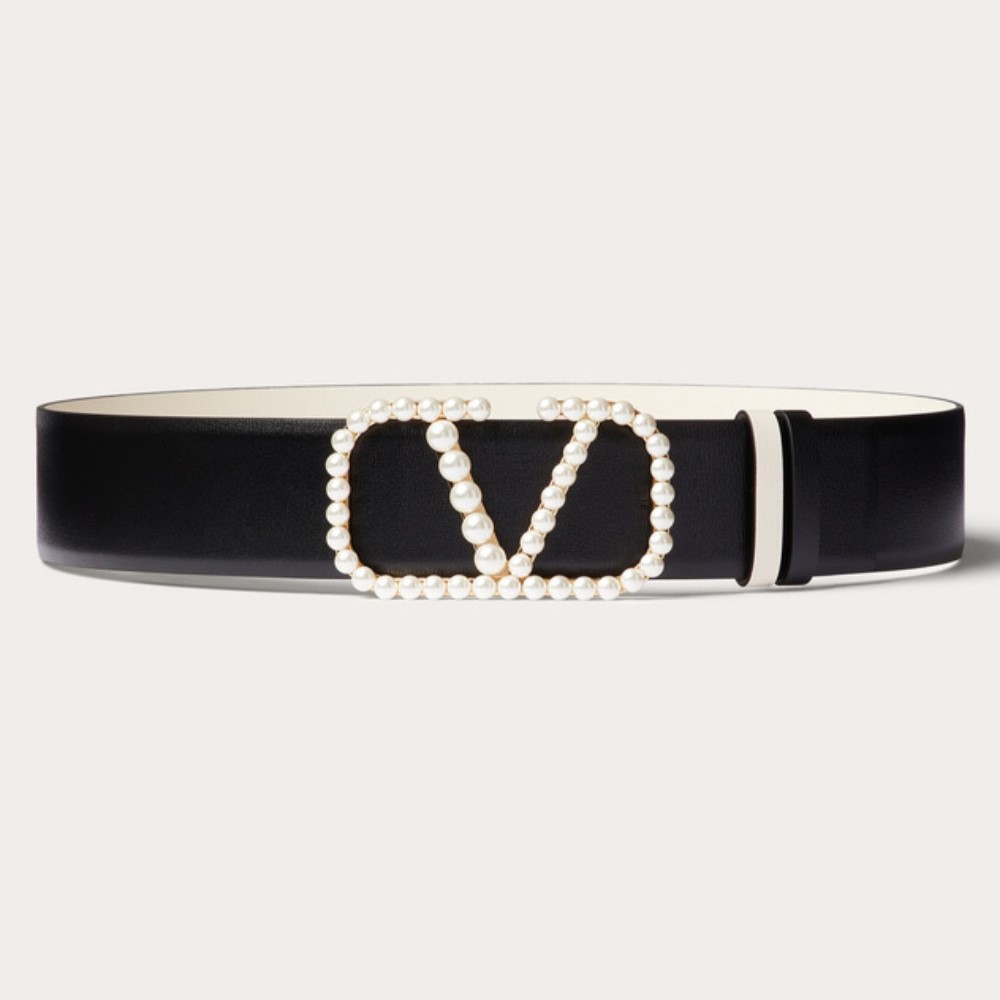 VALENTINO 발렌티노 진주 송아지 가죽 벨트 (40mm) 5COLOR
