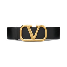 VALENTINO 발렌티노 유광 송아지 가죽 브이로고 시그니처 리버시블 벨트 (70mm) 2COLOR