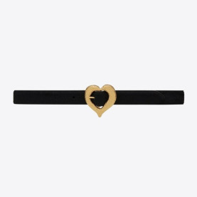 SAINT LAURENT 생로랑 포니 이펙트 가죽 하트 모양 벨트 650322 (30mm)