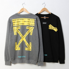 OFF-WHITE 오프화이트 옐로우 맨투맨