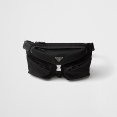 PRADA 프라다 리나일론 및 가죽 숄더백 2VH175 2COLOR