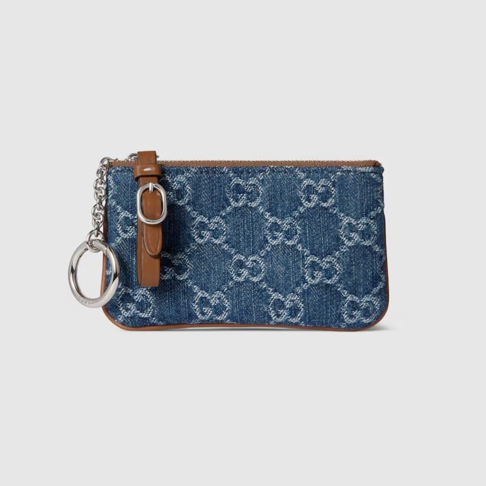 GUCCI 구찌 GG 엠블럼 데님 키 케이스 819113