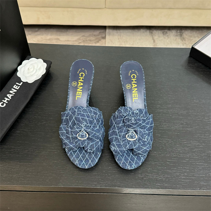 CHANEL 샤넬 여성용 슬리퍼 (굽높이7CM) C63786