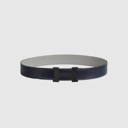 HERMES 에르메스 Constance 벨트 버클 리버서블 가죽 스트랩 (은장/흑장)