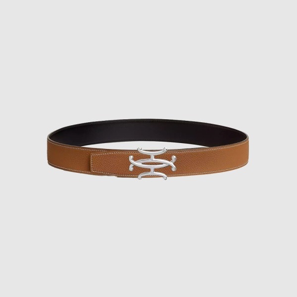 HERMES 에르메스 Neo Lift 벨트 버클 리버서블 가죽 스트랩