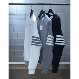 THOM BROWNE 톰브라운 4BAR 와플 맨투맨