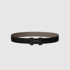HERMES 에르메스 H 벨트 버클 리버서블 가죽 스트랩
