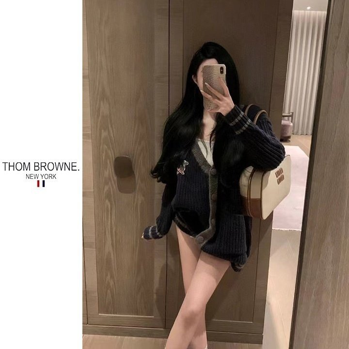THOM BROWNE 톰브라운 퍼피패치 니트 가디건 2COLOR