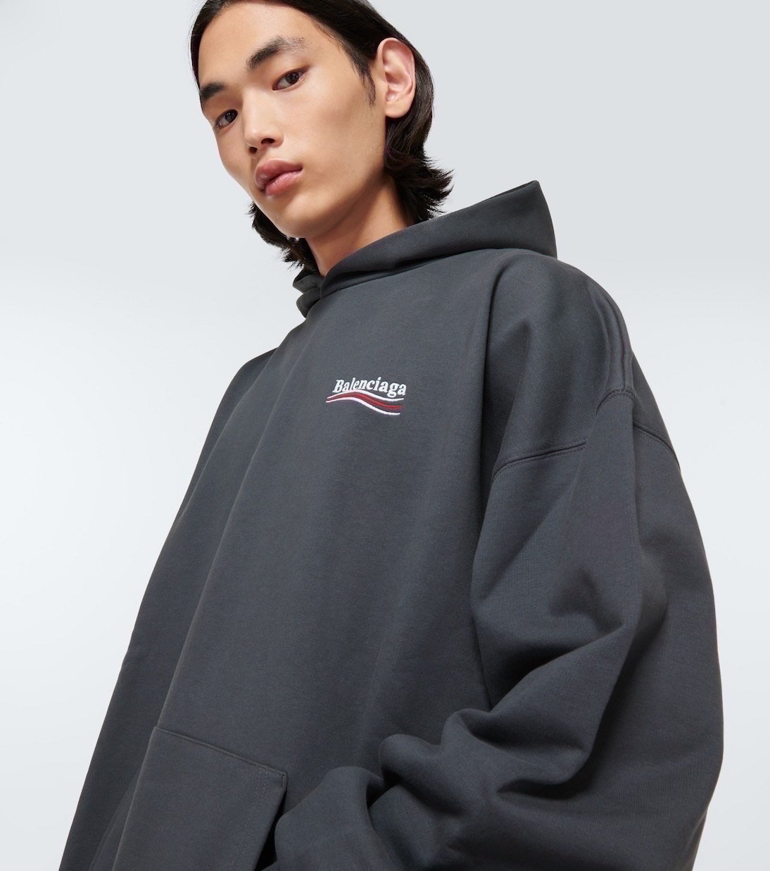 BALENCIAGA 발렌시아가 폴리티컬 캠페인 자수 로고 후디