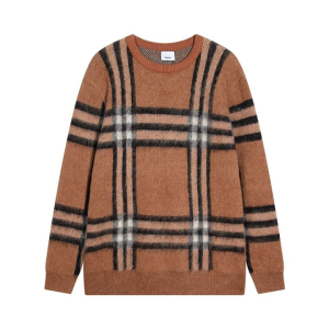 BURBERRY 버버리 체크 모헤어 울 블렌드 니트