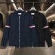 THOM BROWNE 톰브라운 밀라노 스티치 삼섬 스트라이프 암밴드 봄버 자켓