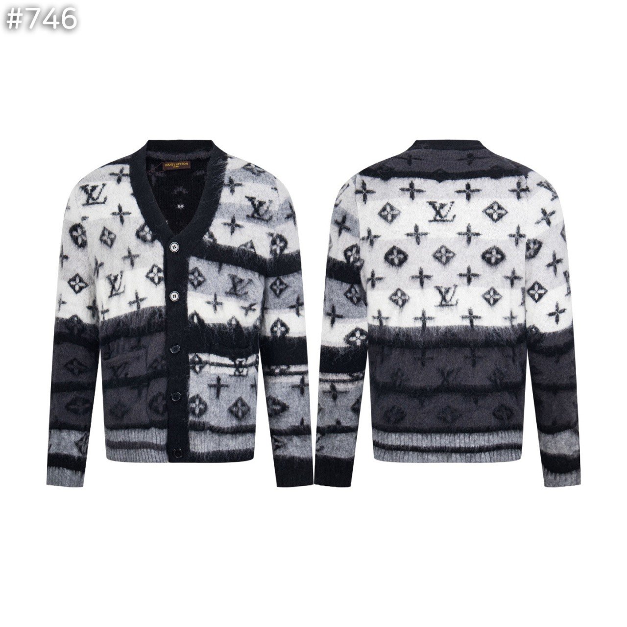 LOUIS VUITTON 루이비통 모노그램 모헤어 가디건