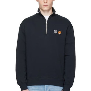MAISON KITSUNE 메종키츠네 더블 폭스패치 하프 반 집업