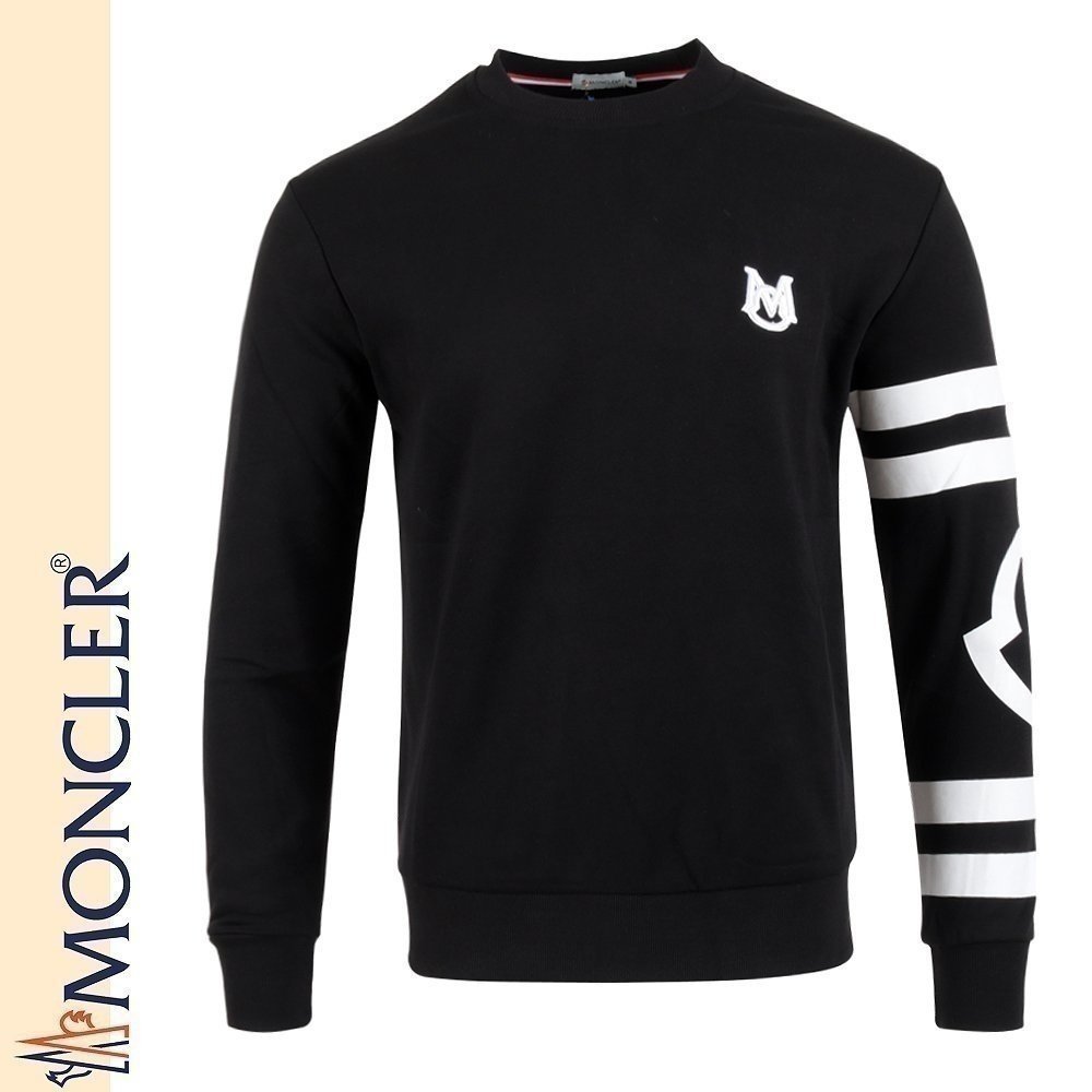 MONCLER 몽클레어 자수 삼선 맨투맨