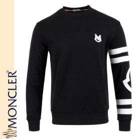 MONCLER 몽클레어 자수 삼선 맨투맨