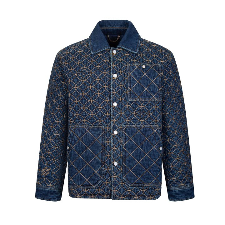 LOUIS VUITTON 루이비통 엠브로이더드 데님 자켓