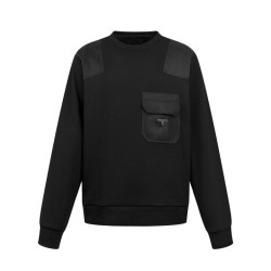 PRADA 프라다 리나일론 디테일 스웨트 셔츠