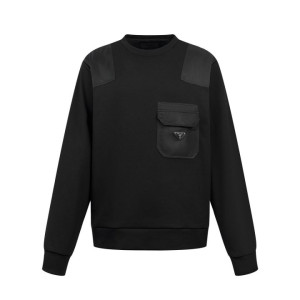 PRADA 프라다 리나일론 디테일 스웨트 셔츠