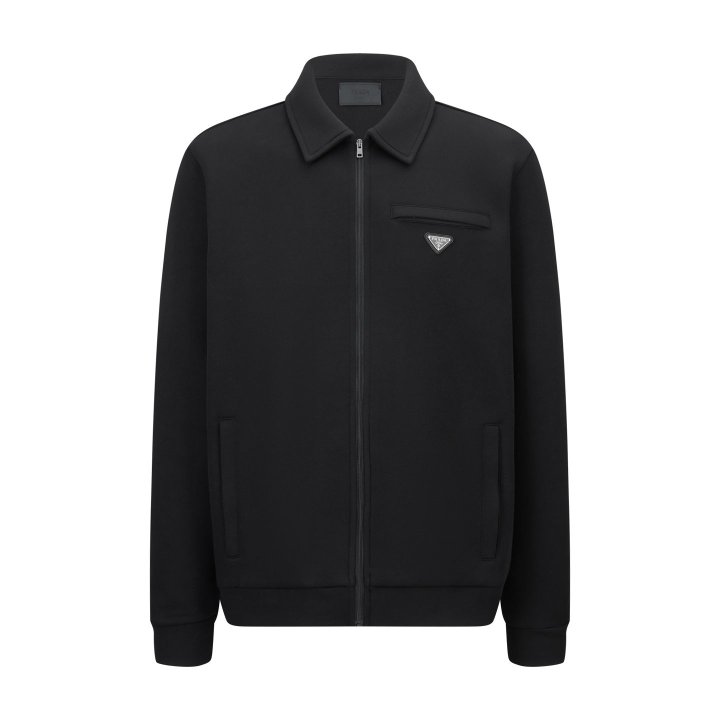 PRADA 프라다 새틴 저지 텍스처 자켓