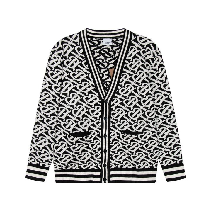 BURBERRY 버버리 모노그램 자카드 가디건