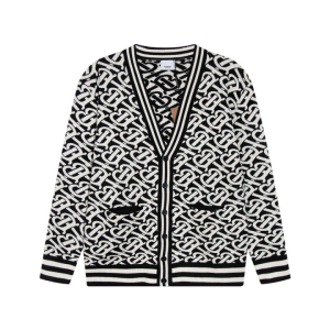 BURBERRY 버버리 모노그램 자카드 가디건