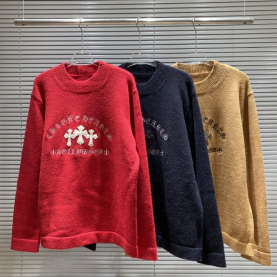 CHROME HEARTS 크롬하츠 세메터리 크로스 패치 니트