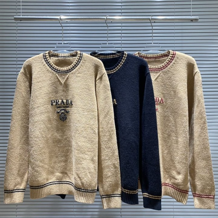 PRADA 프라다 밀라노 로고 니트 　