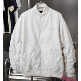 BALENCIAGA 발렌시아가 자수 로고 셔링 봄버 자켓 2COLOR