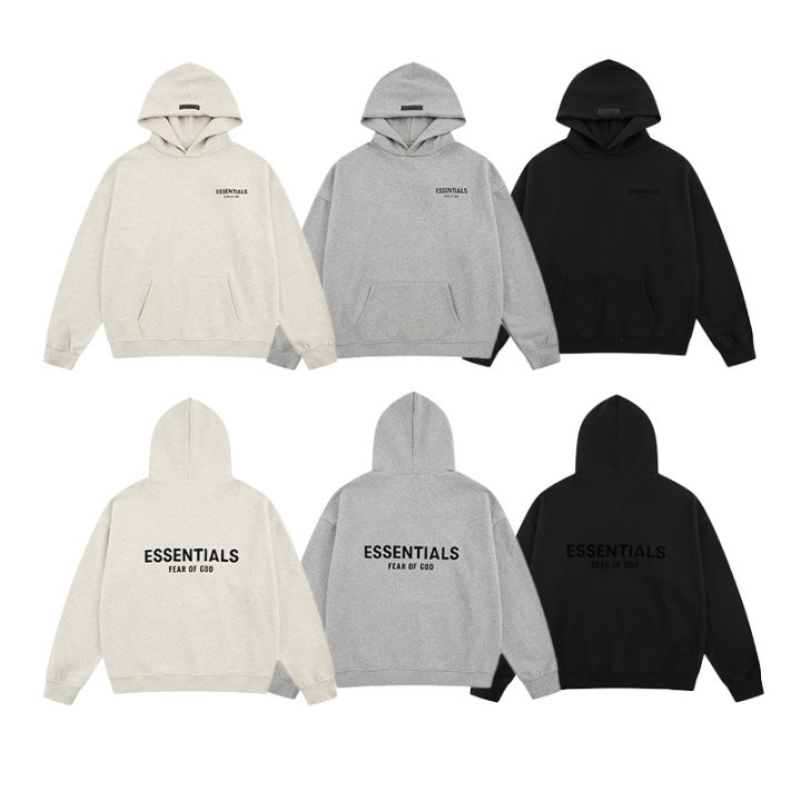 FEAR OF GOD 피어오브갓 에센셜 806 로고 플리스 후드