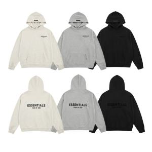 FEAR OF GOD 피어오브갓 에센셜 806 로고 플리스 후드