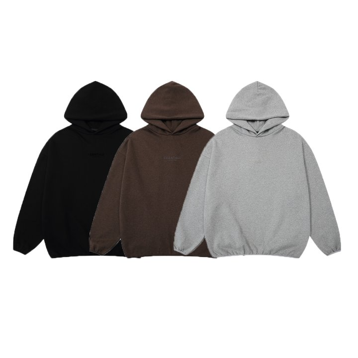 FEAR OF GOD 피어오브갓 에센셜 846 톤온톤 스몰 로고 플리스 후드