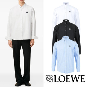 LOEWE 로에베 아나그램 자수 옥스포드 셔츠