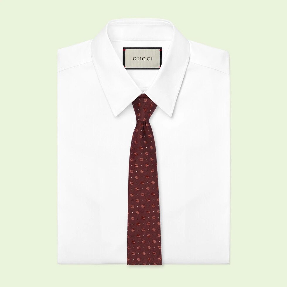 GUCCI 구찌 폴카 도트 실크 넥타이