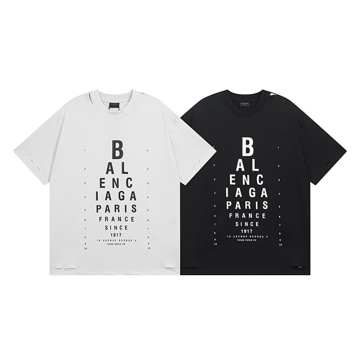 BALENCIAGA 발렌시아가 3209 옵티컬 구제 워싱 반팔