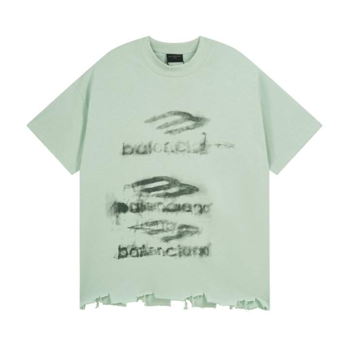 BALENCIAGA 발렌시아가 3250 DIY 임프린트 구제 워싱 반팔