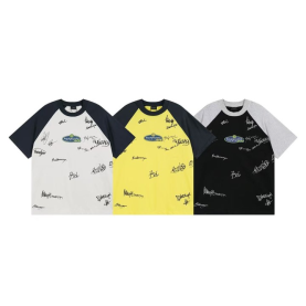 BALENCIAGA 발렌시아가 3279 바나나 래글런 구제 워싱 반팔