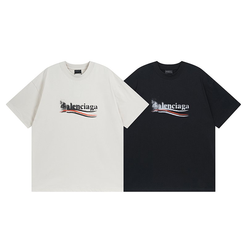 BALENCIAGA 발렌시아가 23112 폴리티컬 스텐실 로고 반팔