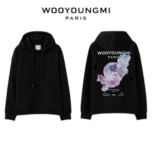 WOOYOUNGMI 우영미 3D 코랄 백로고 후드